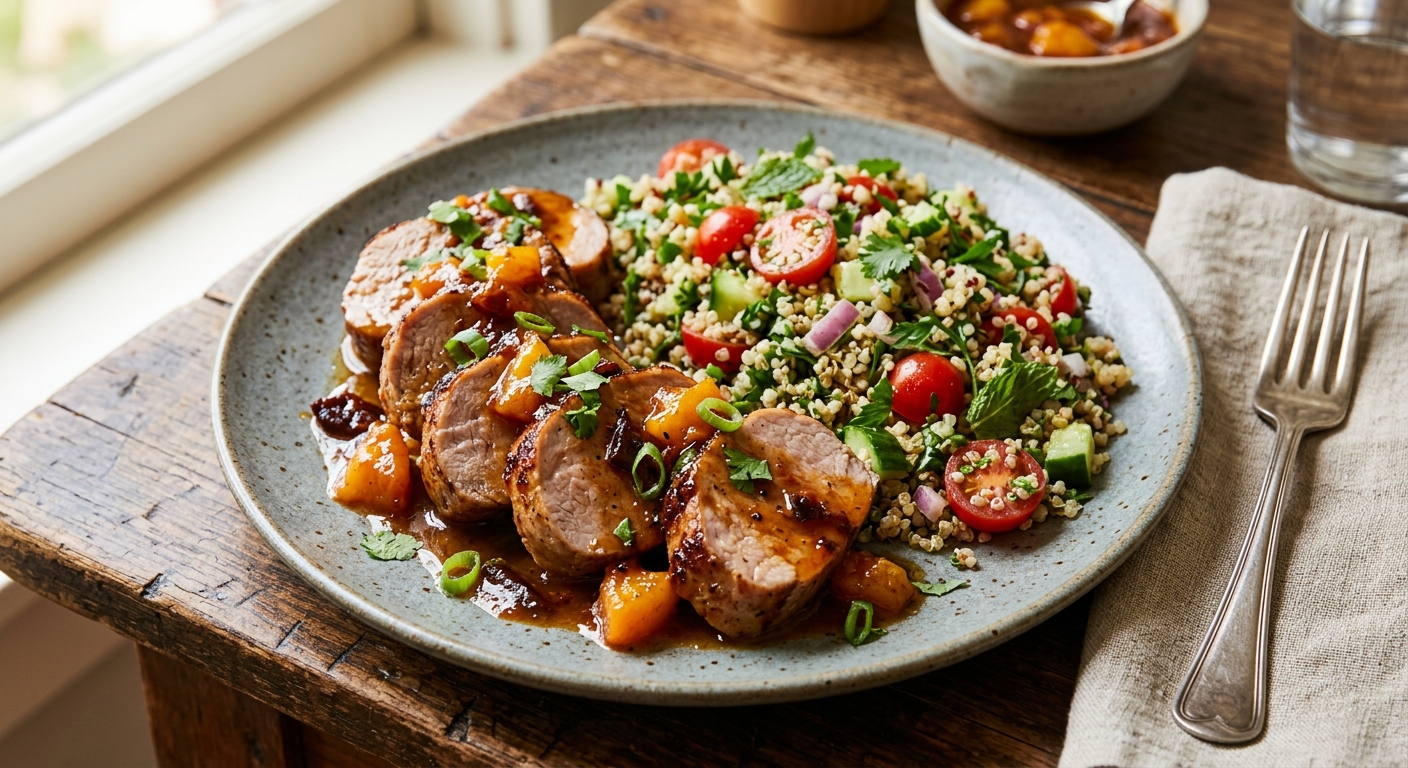 Chipotle Peach Pork Medallions
