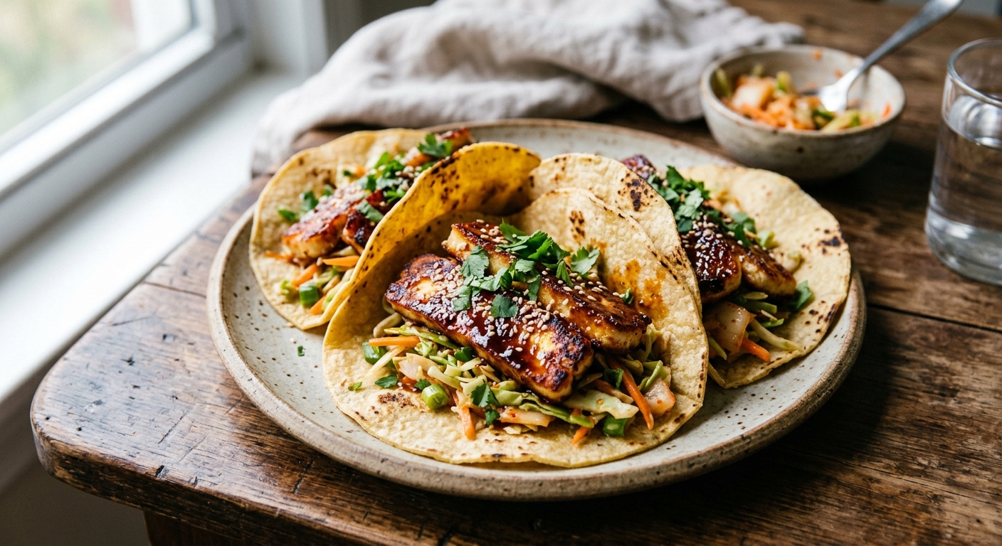 Gochujang Halloumi Tacos