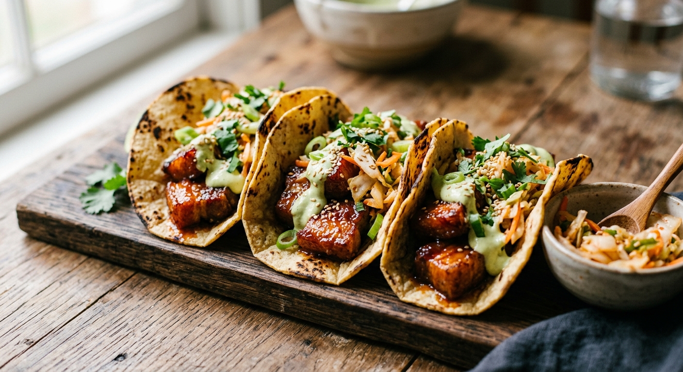 Gochujang Pork Belly Tacos