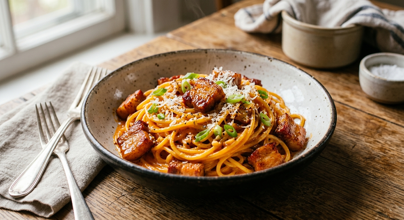 Gochujang Pork Carbonara