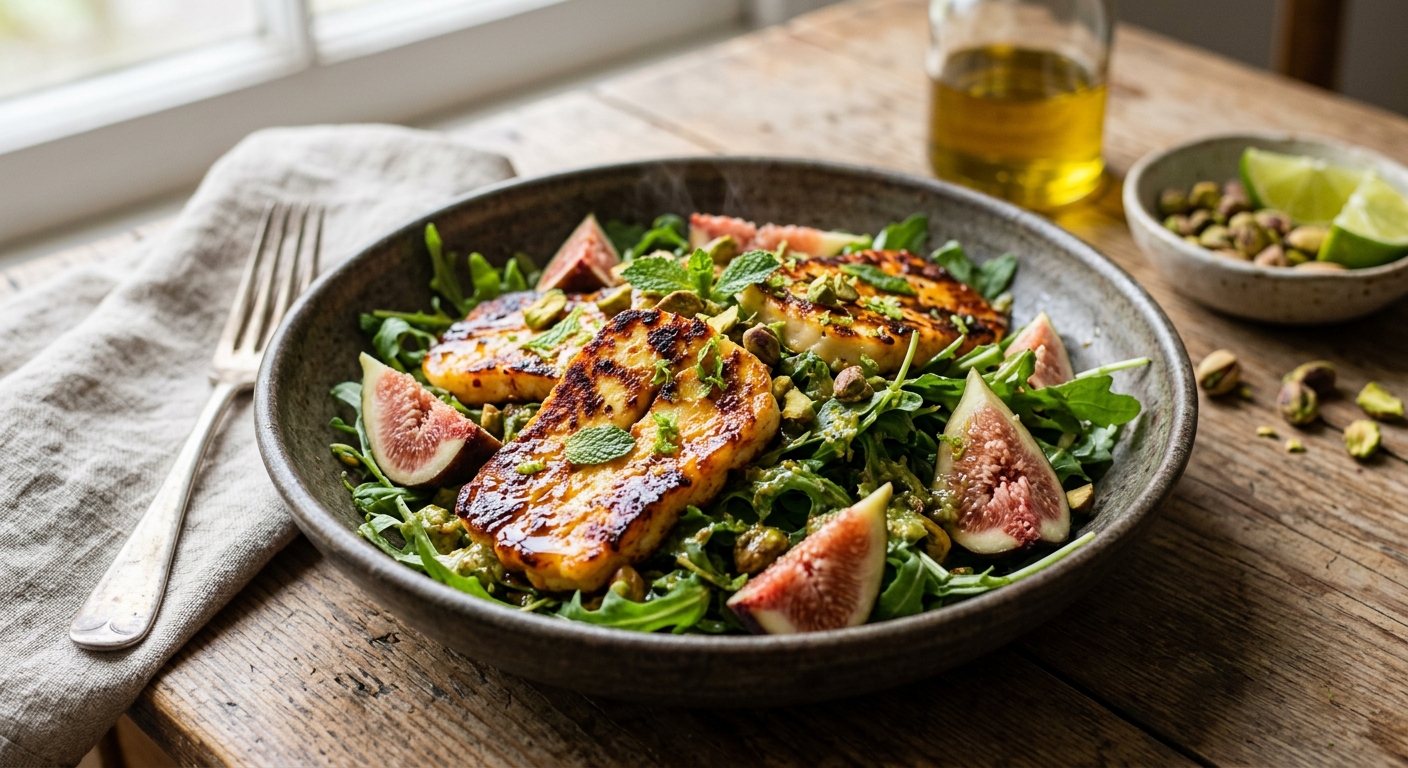 Harissa Halloumi Fig Salad