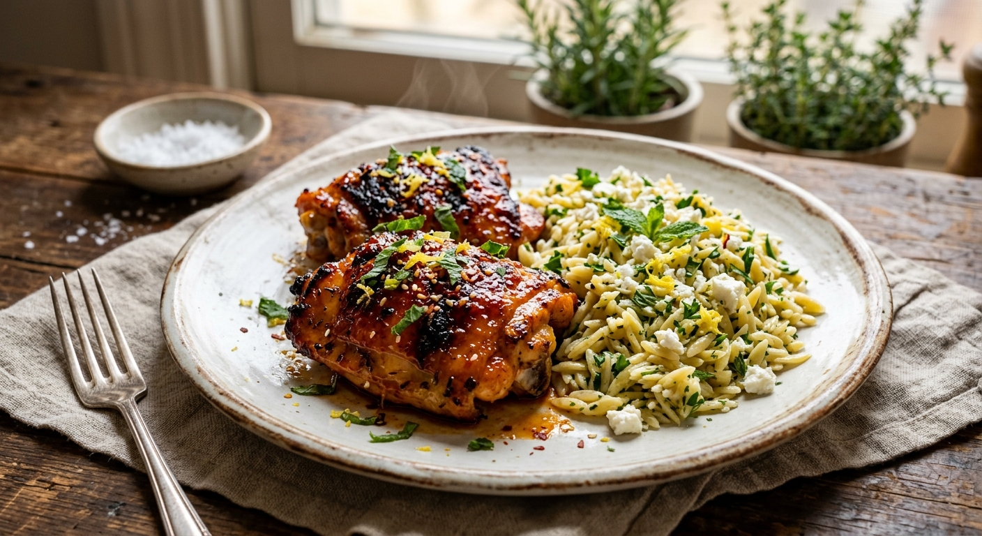 Harissa Honey Chicken Thighs