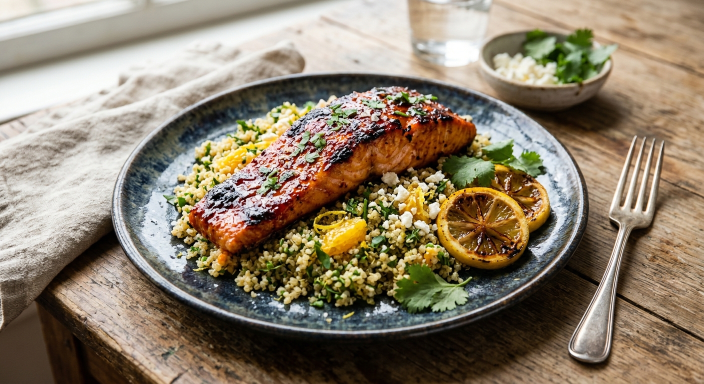 Harissa Salmon Quinoa