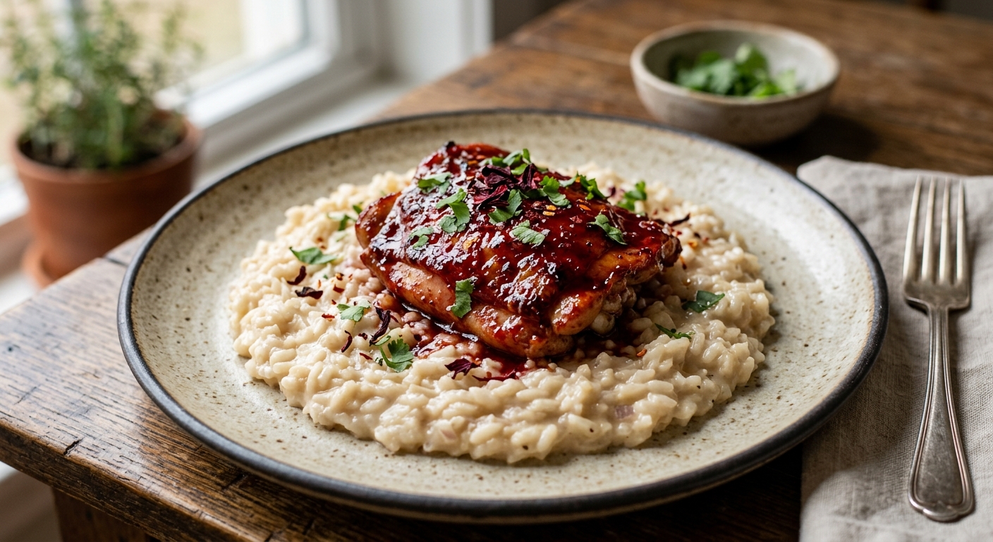 Hibiscus Chicken Risotto