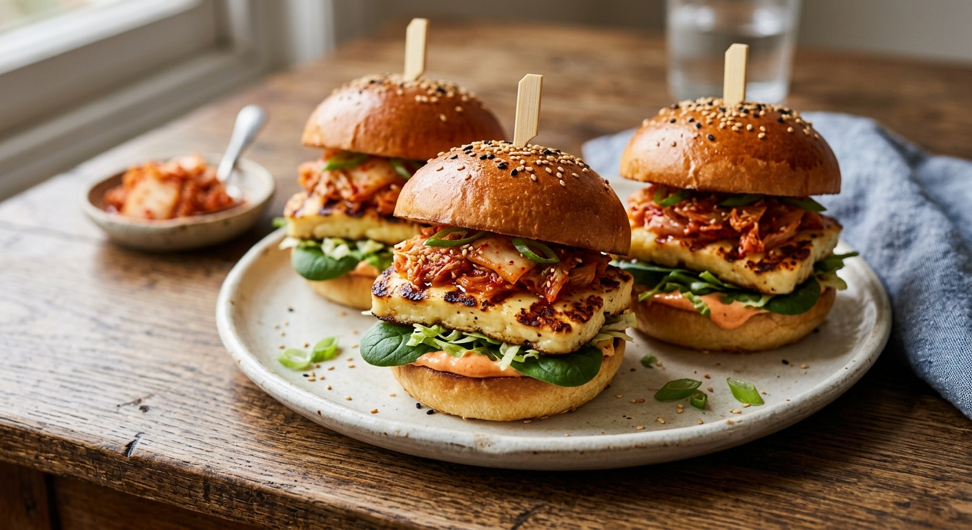Kimchi Halloumi Sliders