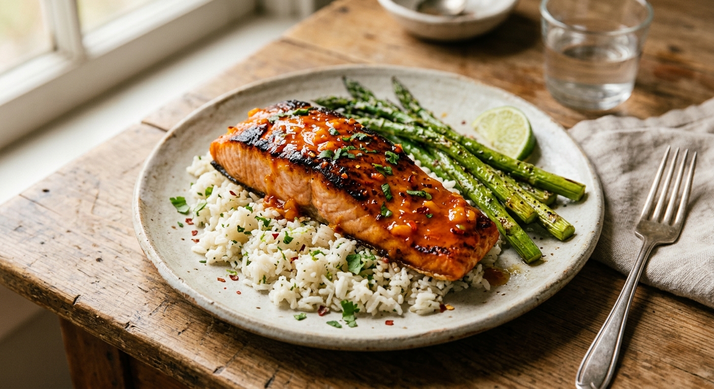 Mango Habanero Glazed Salmon