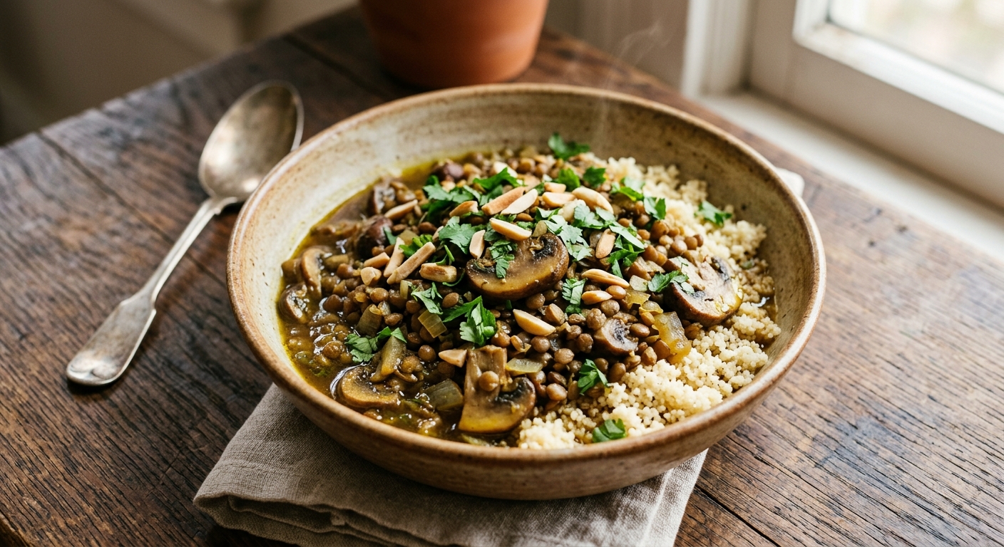Mushroom Lentil Harvest Bowl