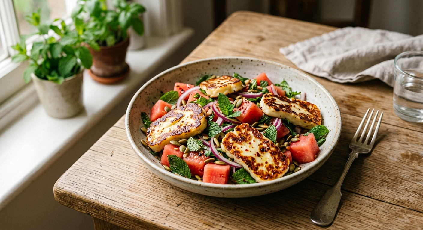 Spiced Halloumi & Watermelon Salad