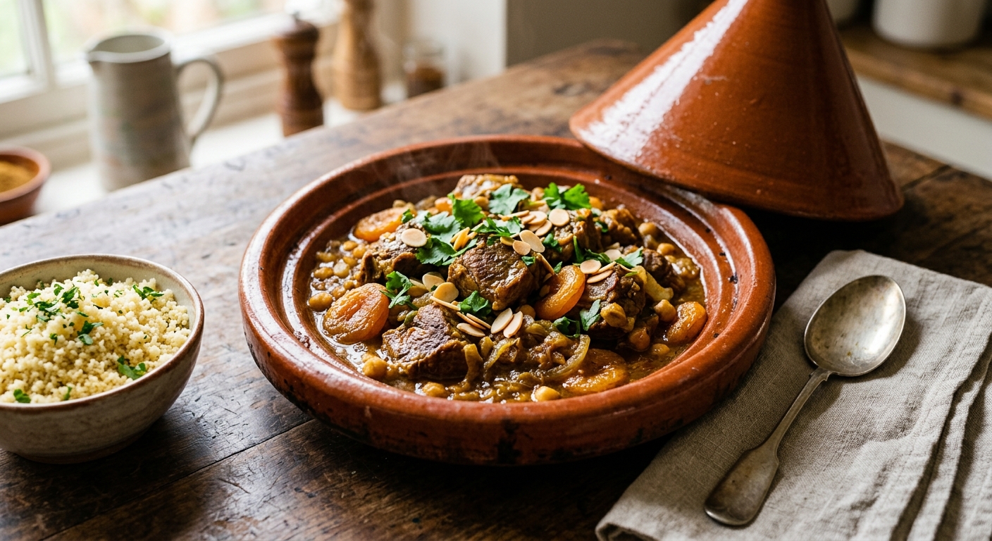 Spiced Lamb Tagine with Apricots
