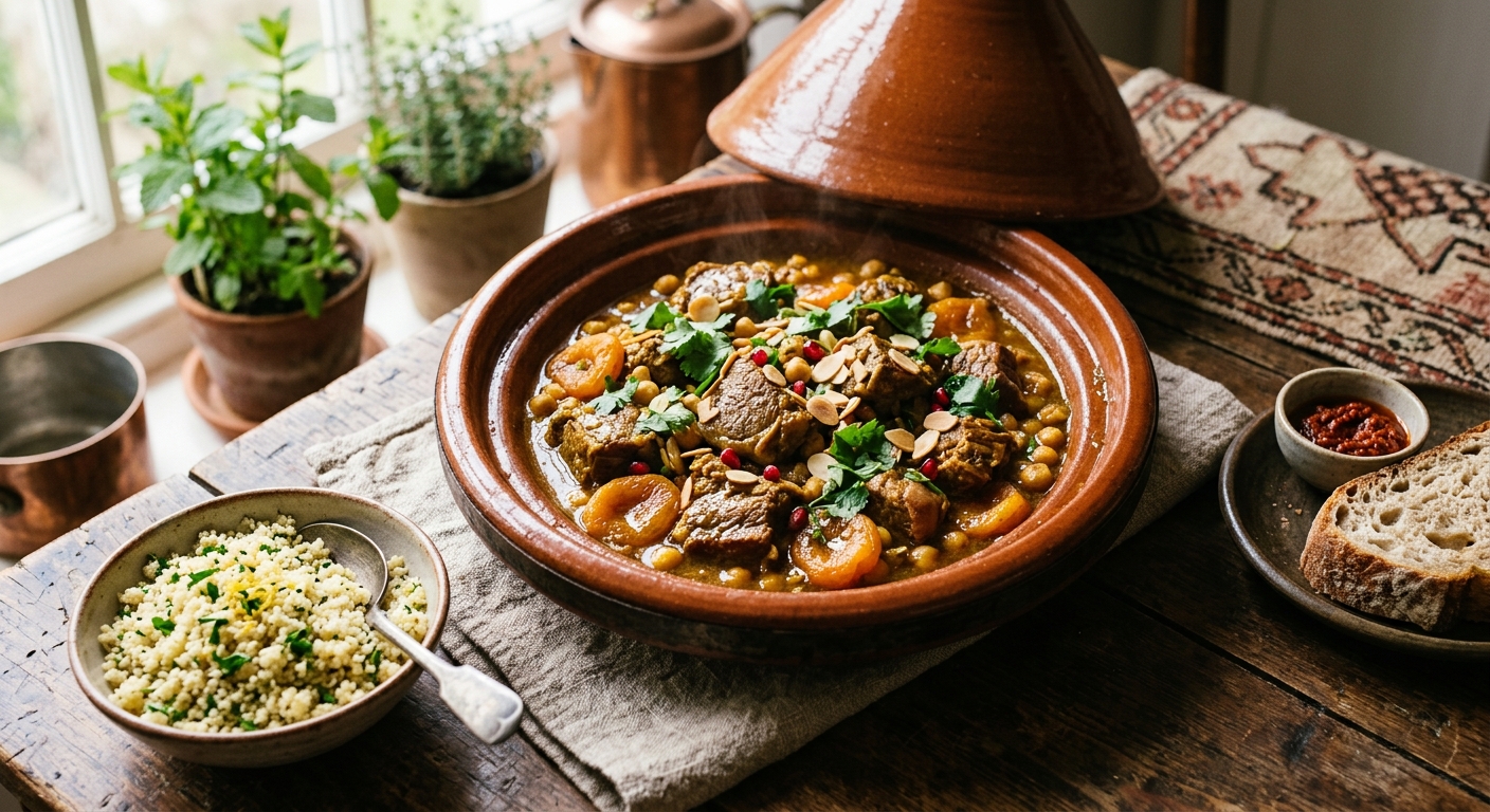 Spiced Lamb Tagine with Apricots