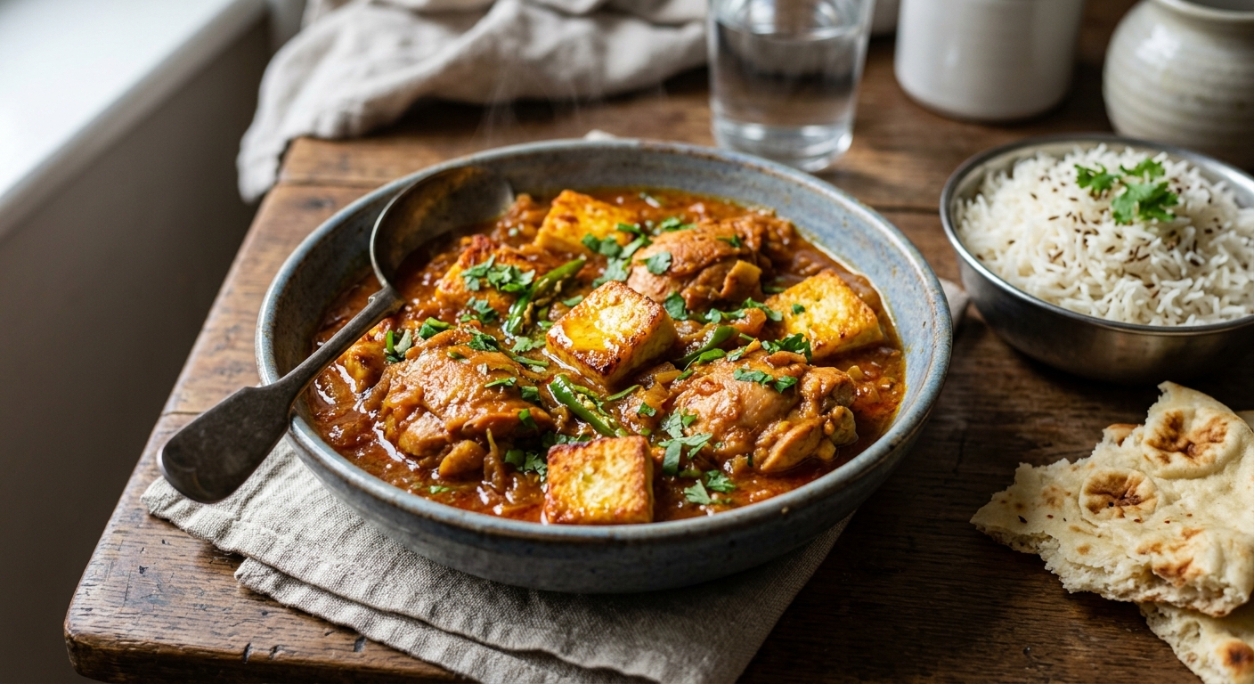 Spiced Paneer & Chicken Curry