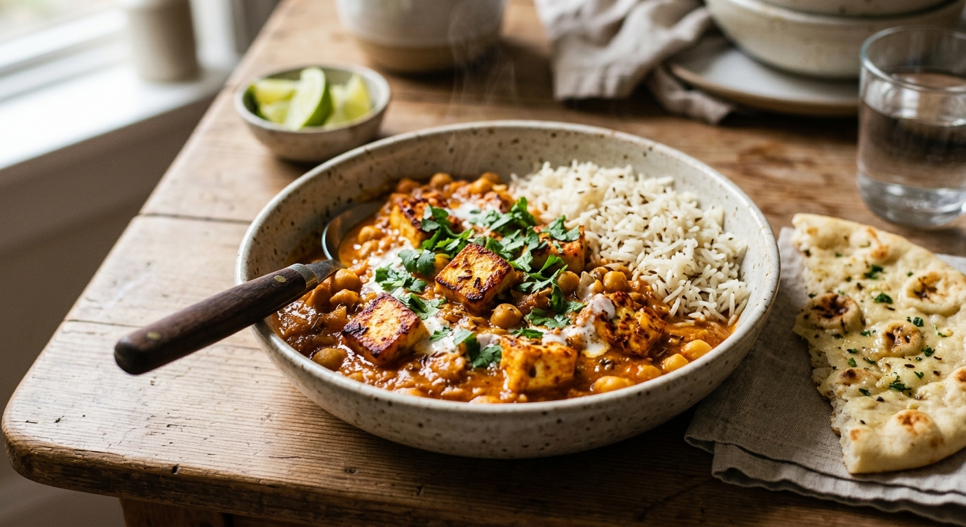 Spiced Paneer & Chickpea Curry