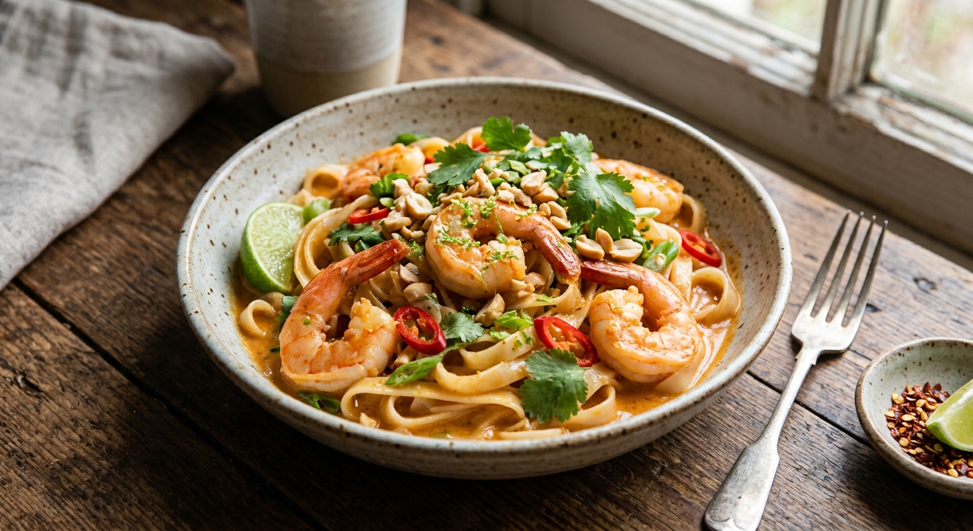 Spicy Coconut Shrimp Noodles