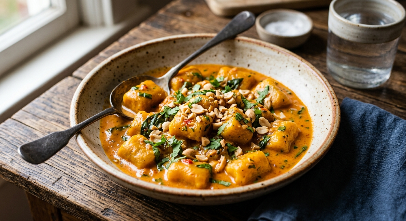 Thai Basil Pumpkin Gnocchi